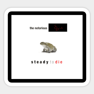 Steady To Die Sticker